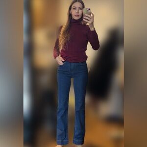 PAIGE Dark Blue Flare Jeans Leenah ceremony 25